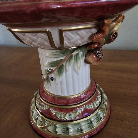 Fitz and Floyd Vintage Ceramic Candleholder – Equestrian Chestnut Fall Decor - Picture 9 of 13